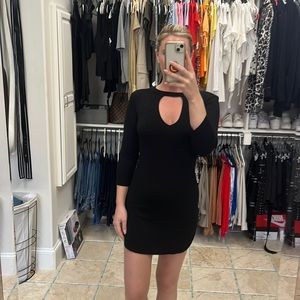 Black knit dress